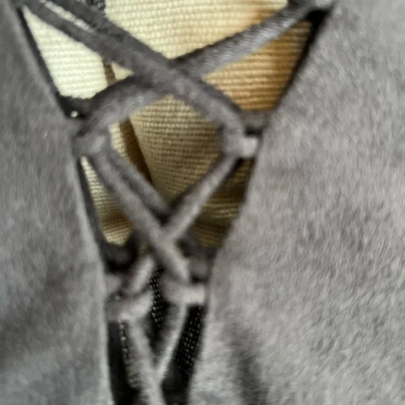 Alexander Wang Bodysuit Lace Up Bodysuit Charcoal Size 8 - Picture 6 of 15